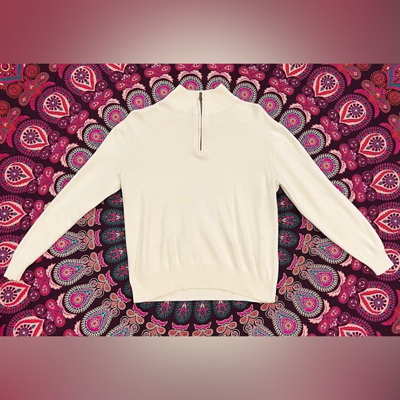 Dockers Half-Zip Sweater - White - Picture 2 of 9